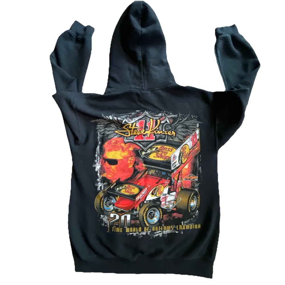 World Of Outlaws 20X Champion  #11 Steve Kinder 2-Sided Pullover Hoodie Adult S